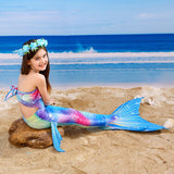 Kid Girl Mermaid Tail Spring Swimsuit