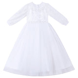 Kid Girls Autumn Embroidered Gauze Poncho Evening Dinner Dress