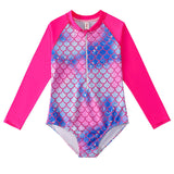 Kid Girls Swimsuit One-piece Sunscreen Beach Mermaid Swimwear