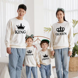 Family Matching Parent-child Long Sleeves King Queen Shirts