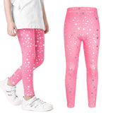 Kid Girl Leggings High Elastic Breathable Repellent Golden Pants