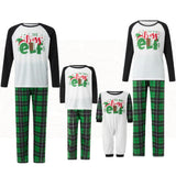 Family Parent-Child Letter Print Christmas Pajama Sets