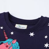 Kid Baby Girls LooseLong Sleeve Round Neck Pullover Shirts