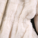 Kid Baby Girls Autumn Winter Woolen Imitation Fur Wool Thickened Jacket Coats