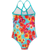 Kid Girls Swimsuit Ruffled One-piece Soaking Spring Beachwear