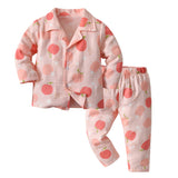 Kid Baby Girl Boy Pajamas Cartoon Long Sleeve Cotton Casual  2 Pcs Set