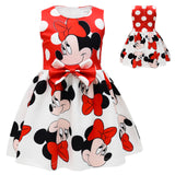 Kid Baby Girl Digital Printed Mickey Mouse Bow Dress