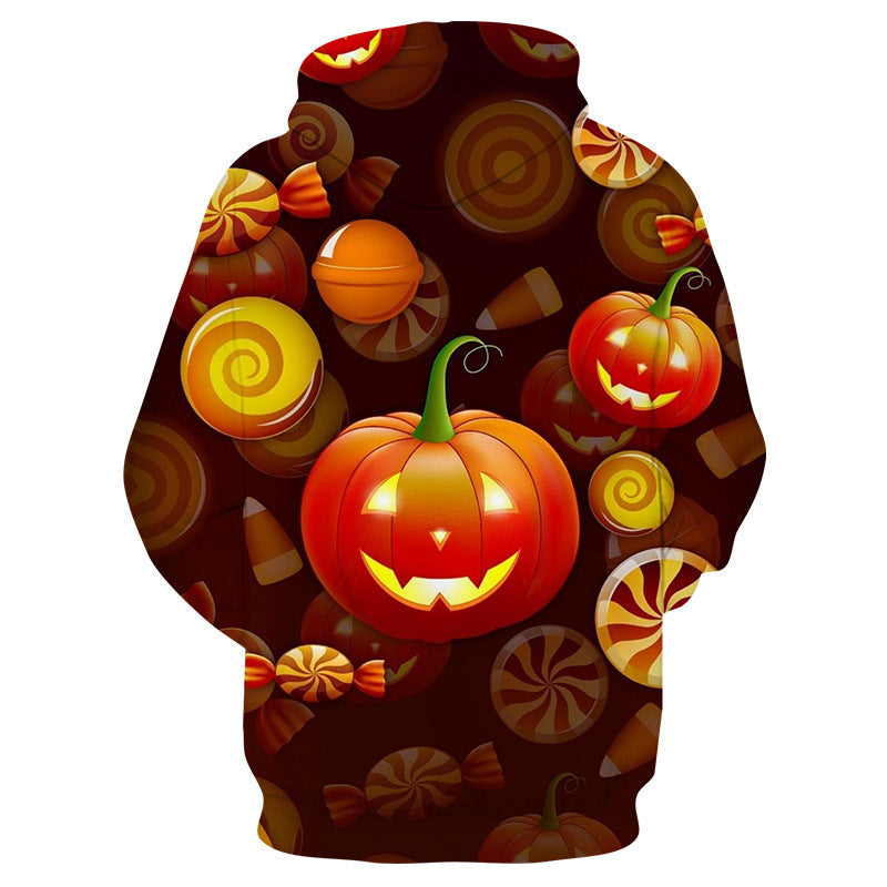 Kid Boy Girl Halloween Pumpkin Candy 3D Print Hoodie