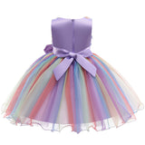 Kid Baby Girl Pompous Bow Gauze Evening Dresses