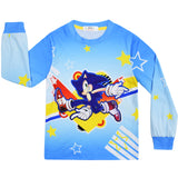 Kid Boy Autumn Home Suit Sonic Hedgehog Pajamas