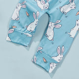 Easter New Baby Girl Rabbit Printed 3 Pcs Set