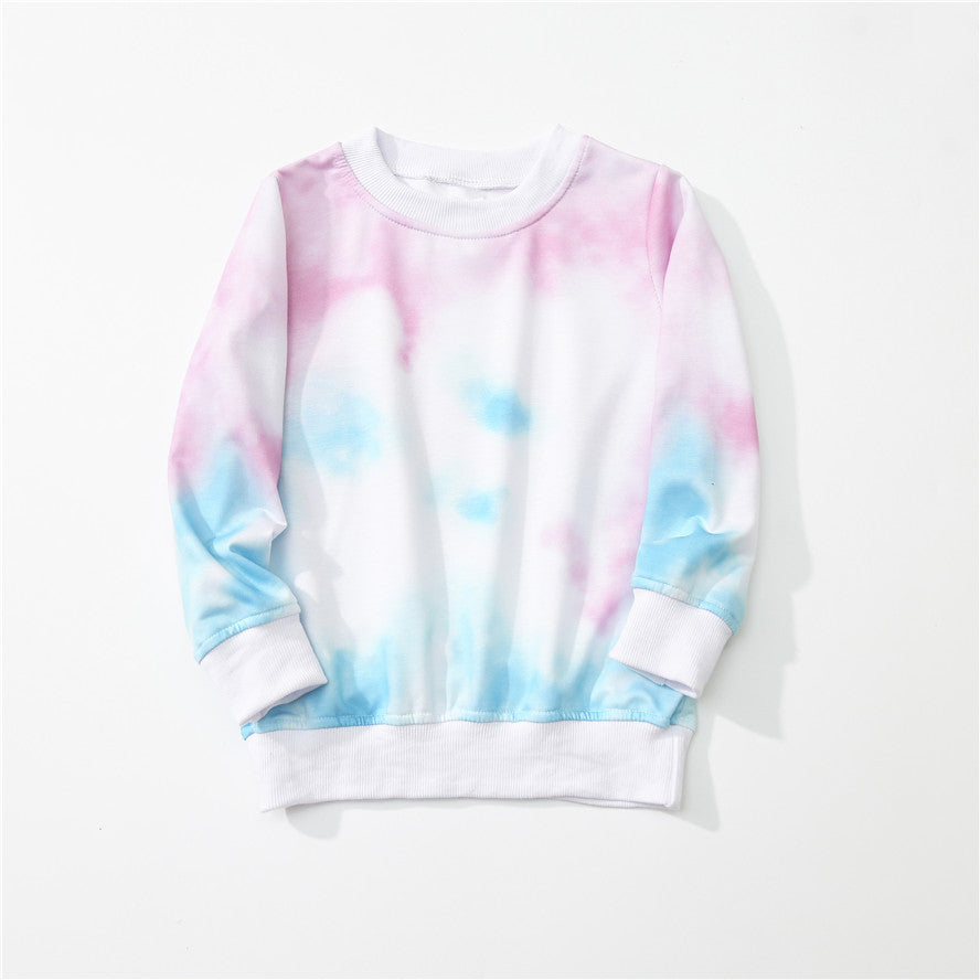 Family Matching Mother-daughter Tie-dye Top Trendy New Hoodie