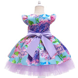 Kid Baby Girl Flower Fairy Princess Colorful Pengpeng Dress