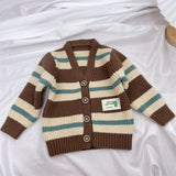 Kid Boy Striped Sweater Cardigan