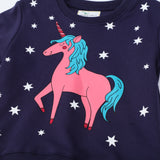 Kid Baby Girls LooseLong Sleeve Round Neck Pullover Shirts
