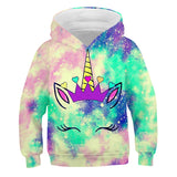 Kid Girls Boy Unicorn Hoodies Cartoon Sweatshirt Casual Pullover