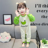 Baby Girl One-piece Autumn Winter Frothed Cartoon Pajamas