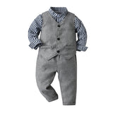 Kid Baby Boy Suit Gentleman Dinner 4 Pcs Sets