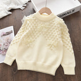 Kid Baby Girl Bottoming Autumn Winter Bow Sweater Top