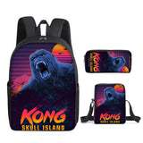 Kid Elementary Middle School Students Backpack Godzilla Vs Kong Satchel Bags