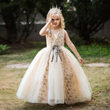 Kid Girl Embroidered Princess Christmas Party Cosplay Dress