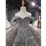 Kid Girl Princess Shag Yarn High-end Host Piano Performance Sequins Dresses