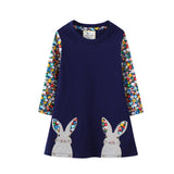 Kid Baby Girls Autumn Winter Long-sleeved Knitted Casual Dress