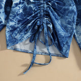 Kid Baby Girls Suit Tie-dye Printing Fashion Spring 2 Pcs Sets