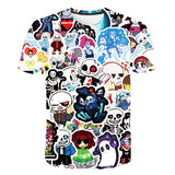 Kid Boys Girls Short Sleeve Game Stickers 3D Printed Summer Cool T-shirts