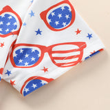 Kid Baby Girls Glasses Printed Featured Bell-bottom 2 Pcs Sets