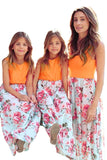 Family Matching Mother and Daughter Dress Vest Patchwork Dress