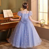 Kid Girl Flower Girl Piano Performance Princess Dress