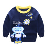 Kid Baby Boys Universe Cotton Double Layer Warm Sweaters