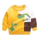 Kid Baby Boy Top Combed Cotton Dinosaur Sweater