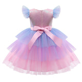 Kid Girl Princess Gauze Sequins Show Pompous Dresses