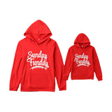 Family Matching Letter Print Hooded Parent-child Shirts