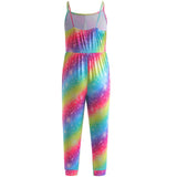 Kid Baby Girls Suspenders Spring Jumpsuit Rainbow Unicorn Fashion Pants