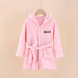 Kid Boys Girls Bathrobe Warm Long Sleeve Hooded Homewear Pajamas