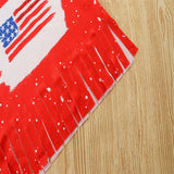 KidGirls Summer Independence Day Set Short Sleeve Striped Star 2 Pcs