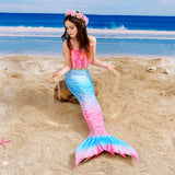 Kid Girl Mermaid Tail Spring Swimsuit