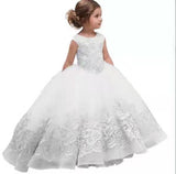 Kid Baby Girl Tuxedo Trailing Gown Piano Performance Dresses