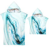 Adult Microfiber Fabric Marble Bath Towels  Bathrobe Cloaks Pajamas