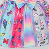 Kid Baby Girls Unicorn Buzz Lightyear Cartoon Print Princess Dresses