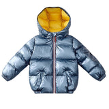 Kid Baby Boy Girl Down Jacket Silver Walk-in Space Extra Thick Coat