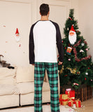 Family Plaid Letter Cartoon Christmas Parent-child Home Pajamas