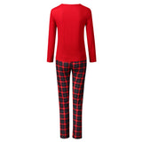 Family Home Wear Plaid Parent-child Christmas Print Pajamas