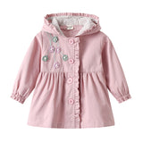 Kid Baby Girl Spring Autumn Flower Hooded Coats