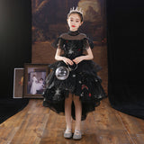 Kid Girl Catwalk Princess Flower Puffy Host Piano Dresses