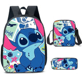Kid Primary Secondary School Students Backpack Anime Cartoon Bag 3 Pcs Sets