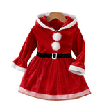 Kid Baby Girl Christmas Winter Silver Fox Velvet Dresses